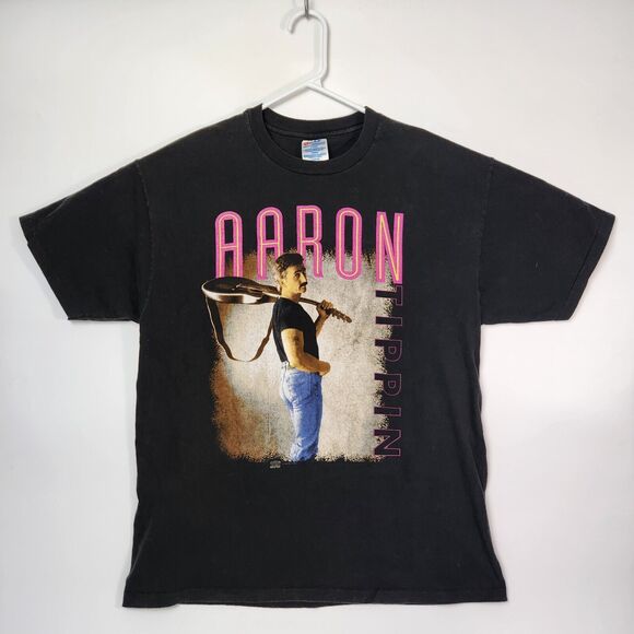 Vtg 90s Aaron Tippin Shirt XL Single‎ Stitch Country Music Western Wear Cowboy - Picture 1 of 10